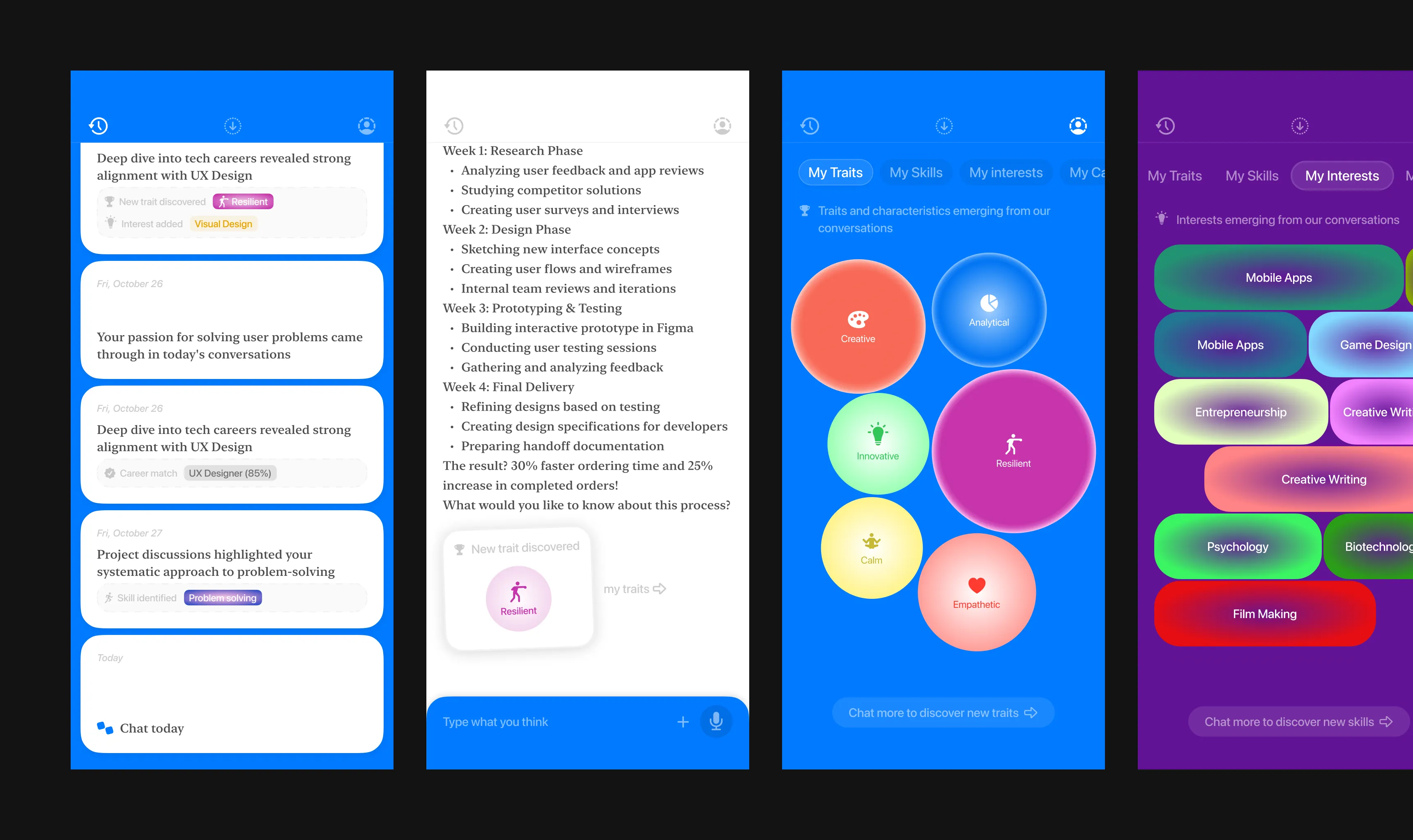 Concept 2, Bright and Happy: login screen explorations for Passion Pixels AI with lots of colours and playful icons