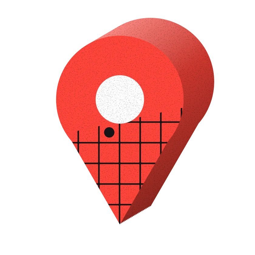 A red map pin.