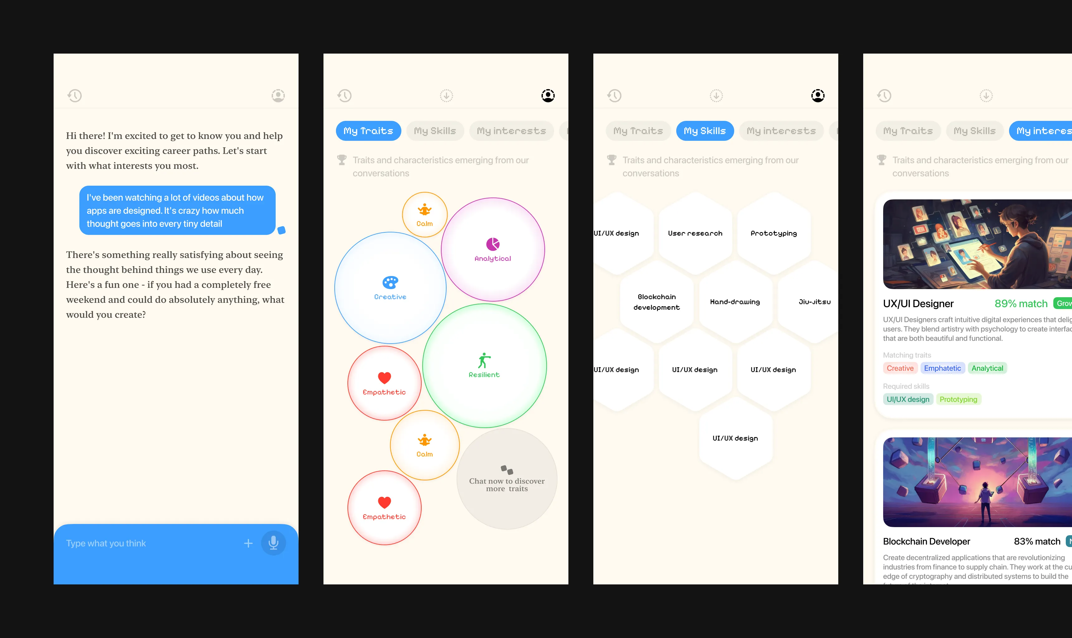 Concept 3, Plain and Simple: login screen explorations for Passion Pixels AI with editorial layouts and clear hierarchy